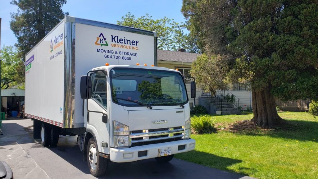 Moving truck clean big safely packed boxes Richmond